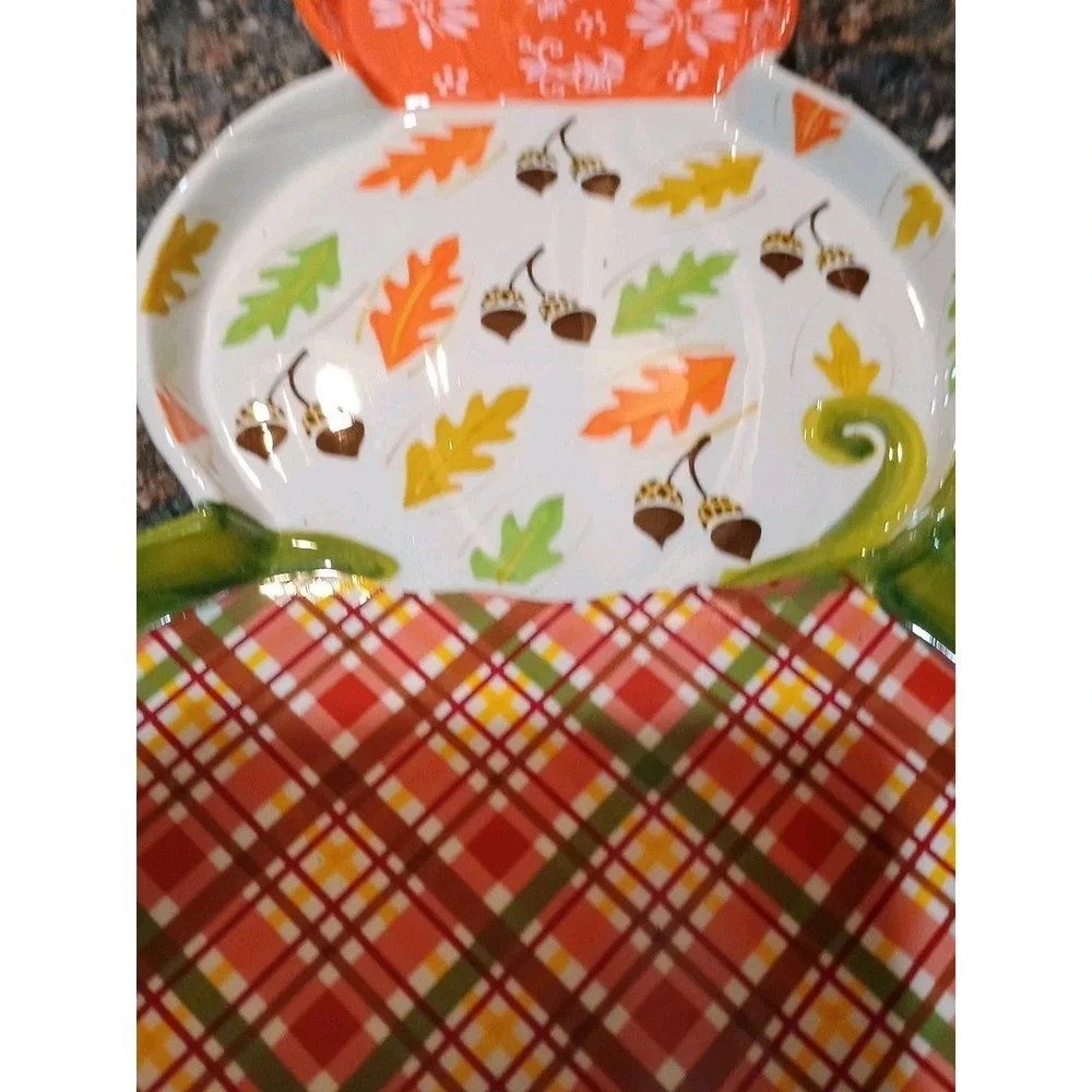 Temptations By Tara Fall‎ Pumpkin Platter Thanksgiving Tabletop Decor
